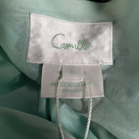 NWT Camilla Frill Sleeve Long Maxi Dress Wings of Luxor Blue Crystal Embellished - Picture 8 of 16